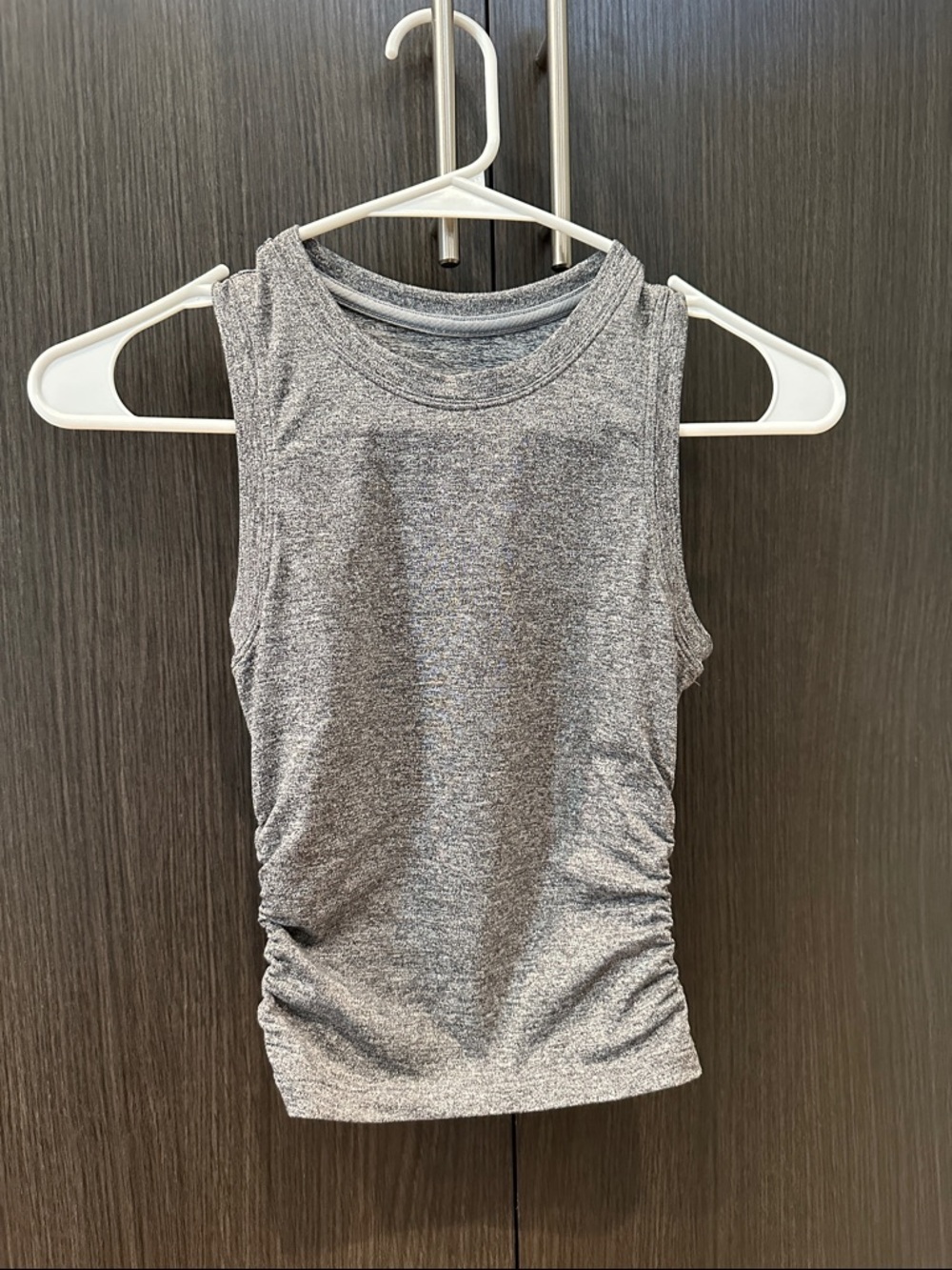 lululemon Gray Sleeveless Ruched Tank